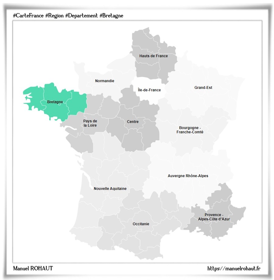 Localisation de la région française Bretagne