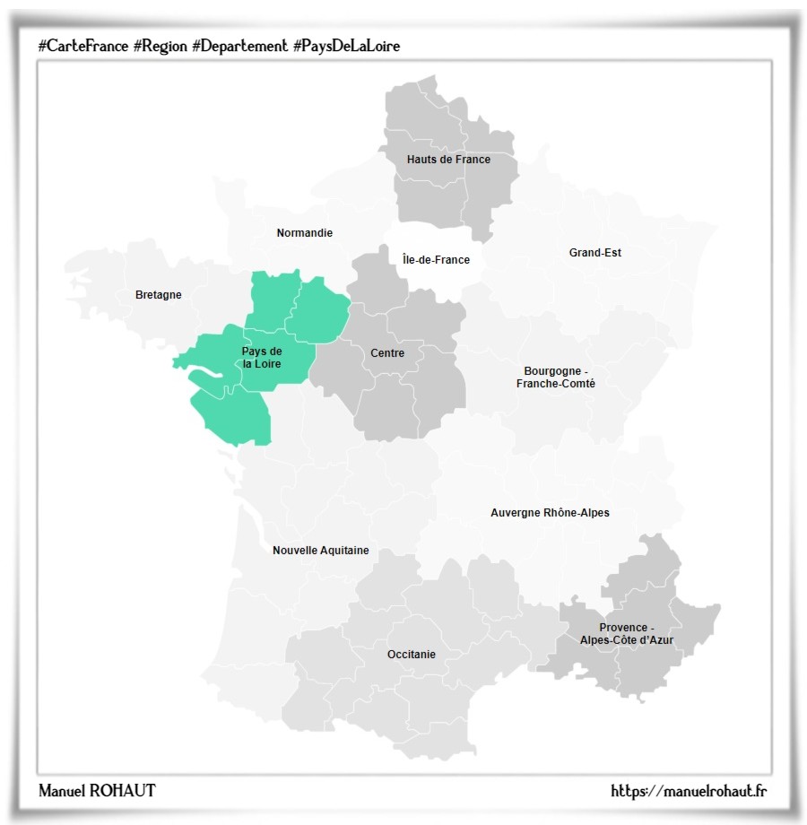 Localisation de la région française Pays de la Loire